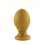 Свеча Яйцо на подставке из натурального пчелиного воска ручной работы, 50 г